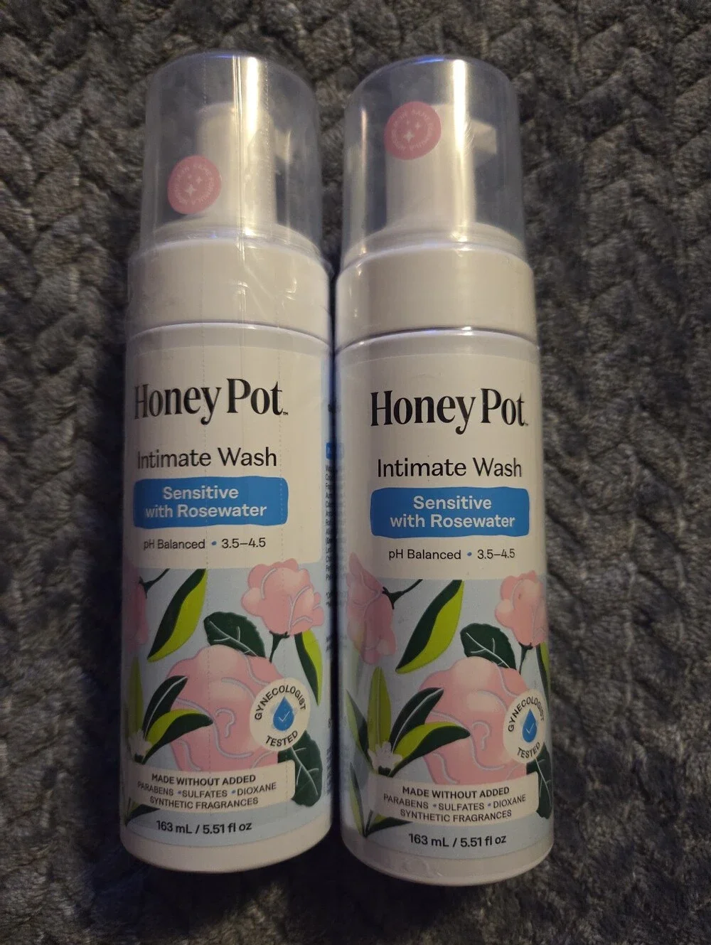 Honey Pot Intimate Wash - Sensitive with Rosewater (2 Pack)